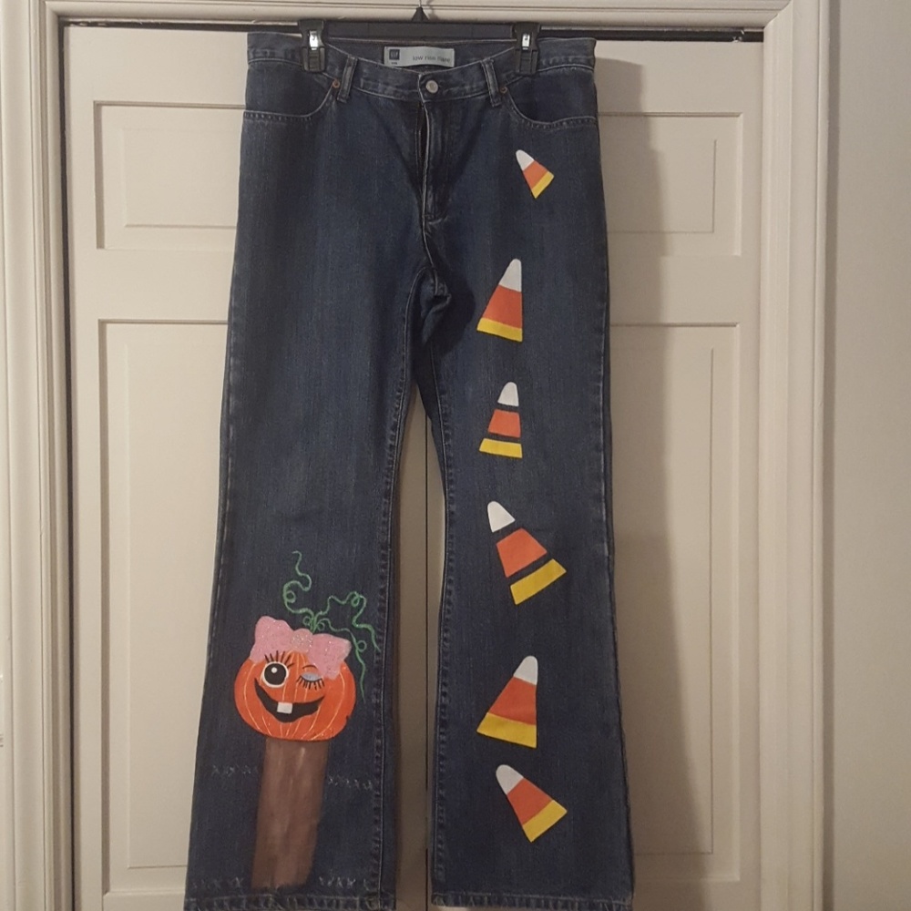 Halloween Hand-painted Jeans
